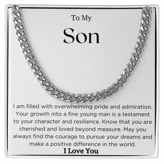 To My Son | I'm So Proud Of You | Cuban Link Chain - WhatsInStore61