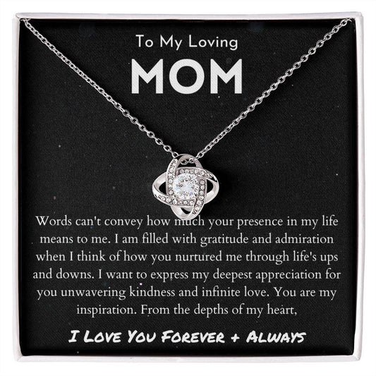 To My Loving Mom | I Love You Forever | Love Knot Necklace - WhatsInStore61