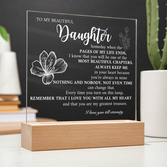 Gift For Daughter | I Love You Till Eternity - Acrylic LED Lamp